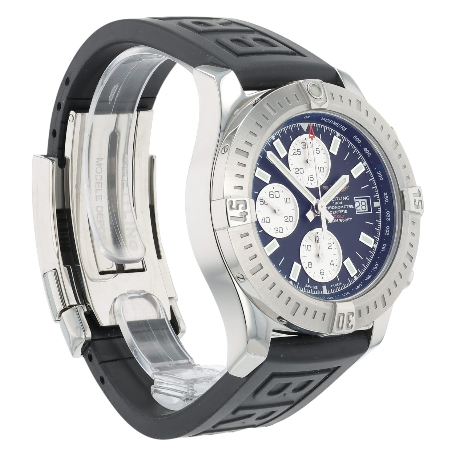 Breitling Colt Black Dial Stainless Steel 44mm Mens Automatic Chronograph A13388