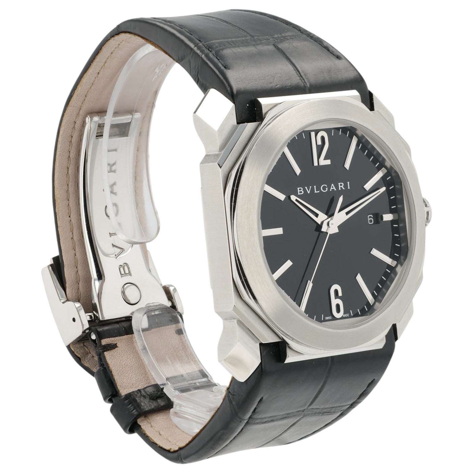 Bulgari Octo Black Dial Stainless Steel 41mm Automatic Movement Mens BGO 41 S