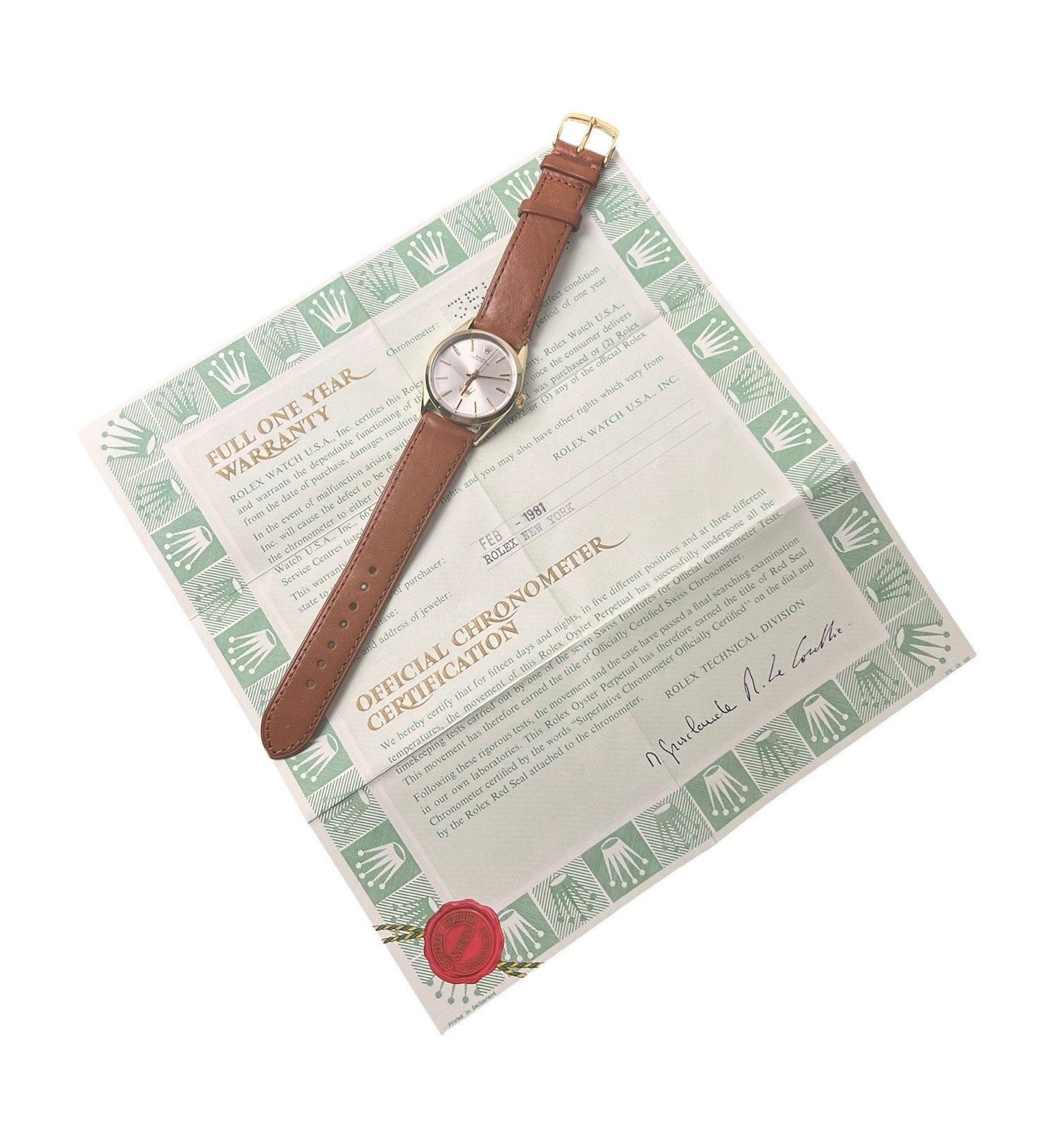 Rolex OP Hallmark Silver Dial Gold & Steel 34mm Automatic Men’s Watch 1024