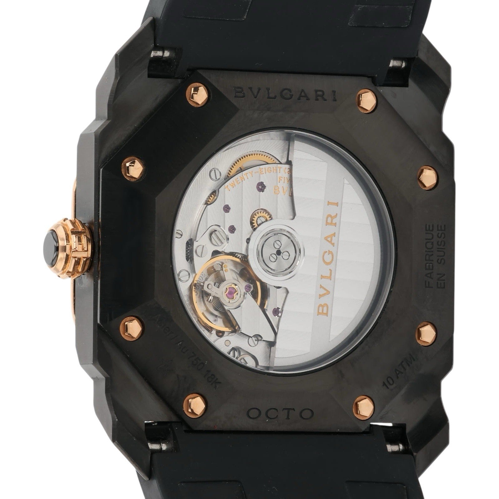 Bulgari Octo Steel And Gold Black Dial 41mm Automatic Mens Watch BGO P 41 SG