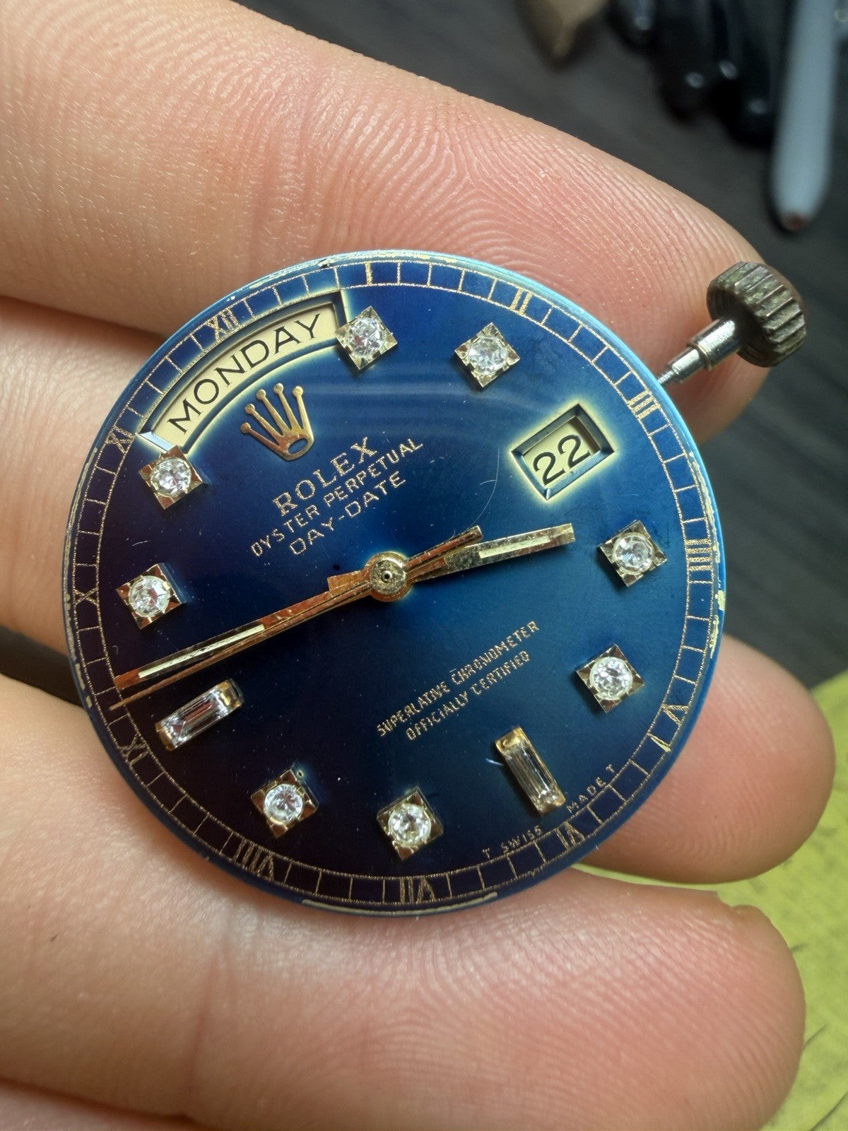 Rolex President Single Quick Set 3055  Movement  - WORKING
