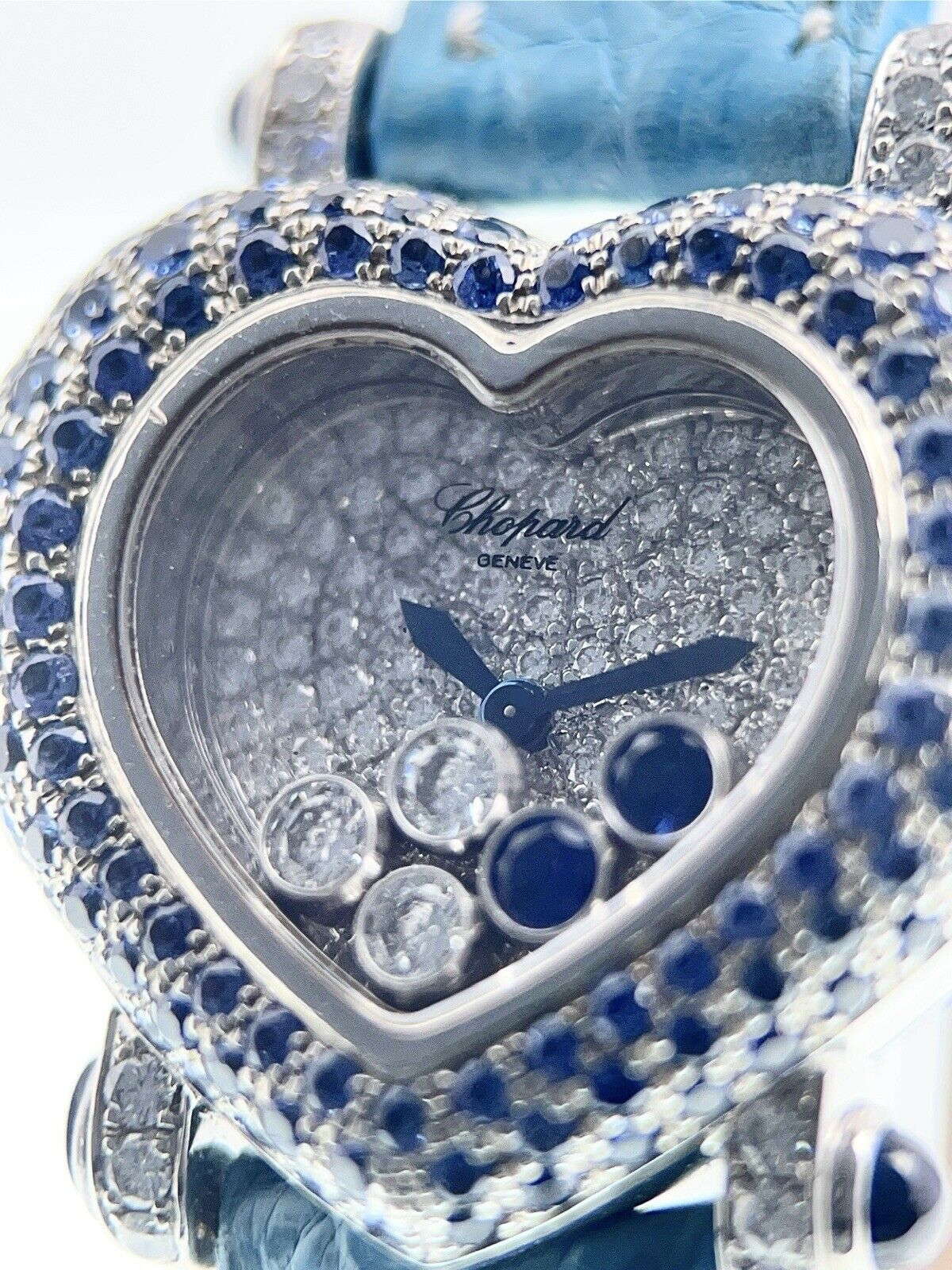 Chopard Heart 18k White Gold 30mm Quartz Factory Diamonds Women’s Watch 490084