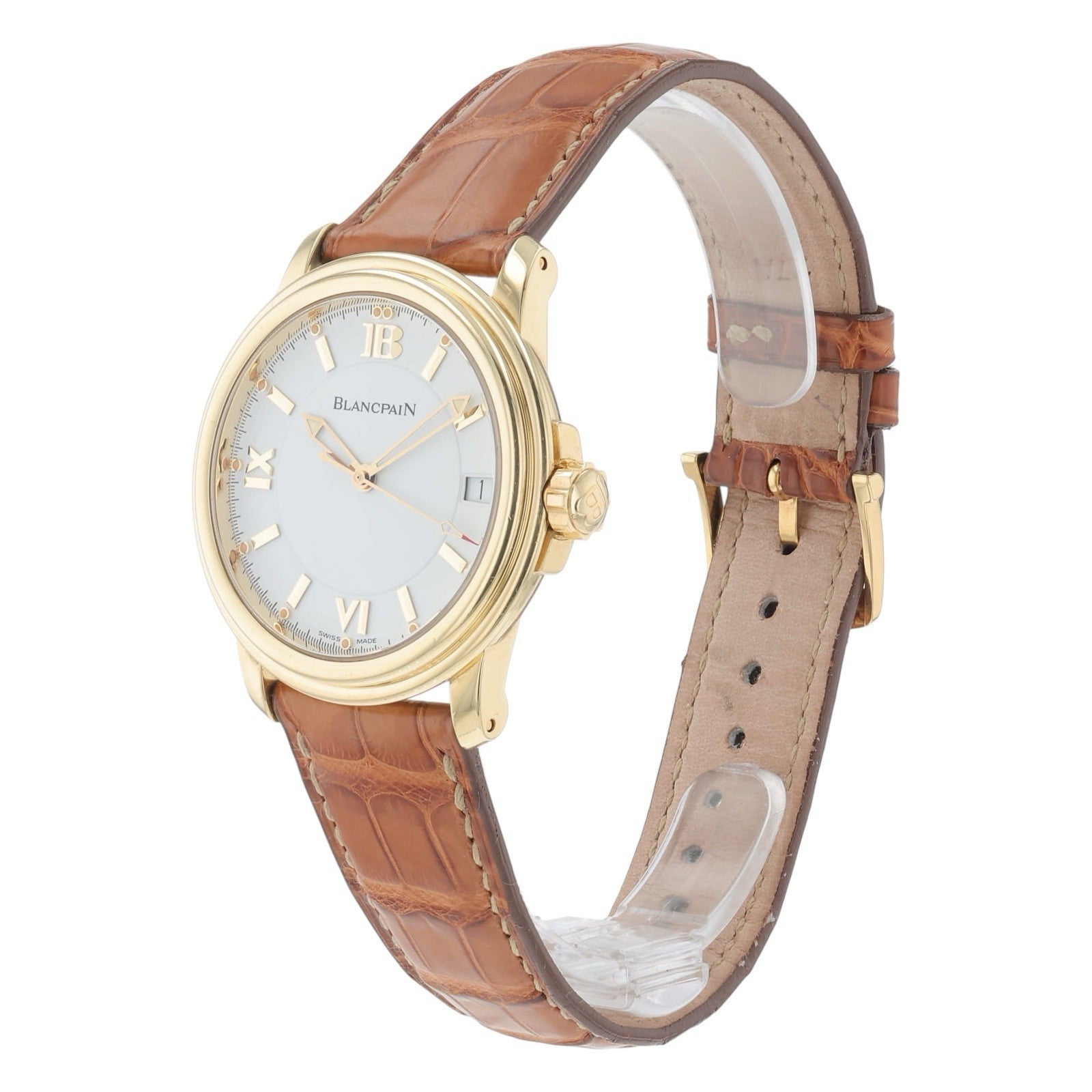 Blancpain 18k Gold White Dial 38mm Automatic Men’s Watch 1158-1442-55