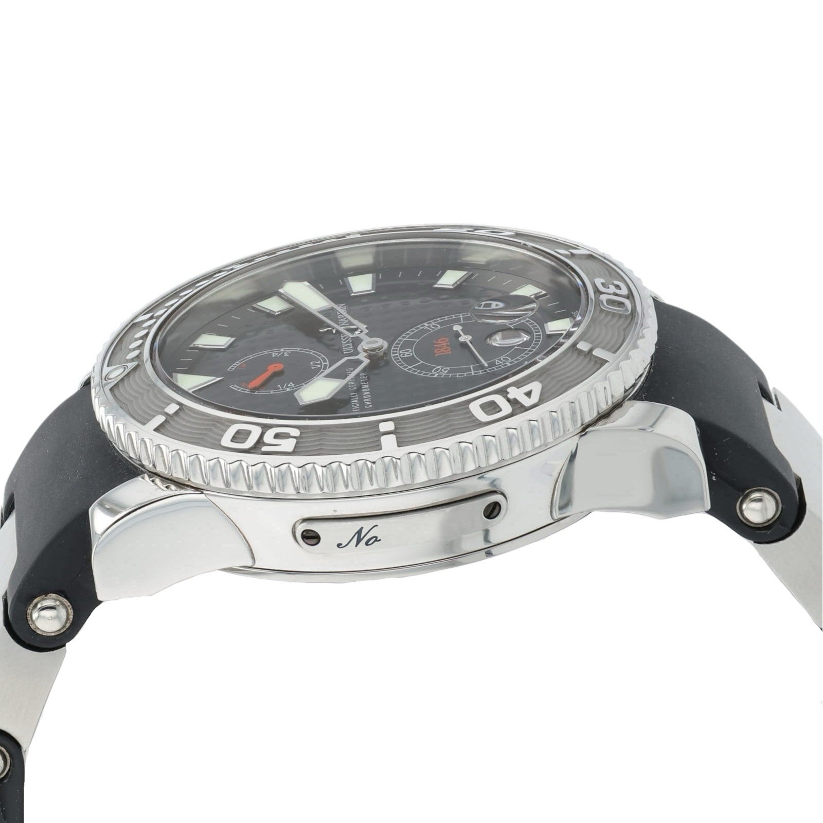 Ulysse Nardin Maxi Marine Black Dial Stainless Steel 41mm Automatic Mens 263-33