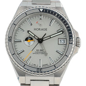 Horage Supersede K2-GMT Stainless Steel Silver Dial 39.5mm Auto Mens Watch