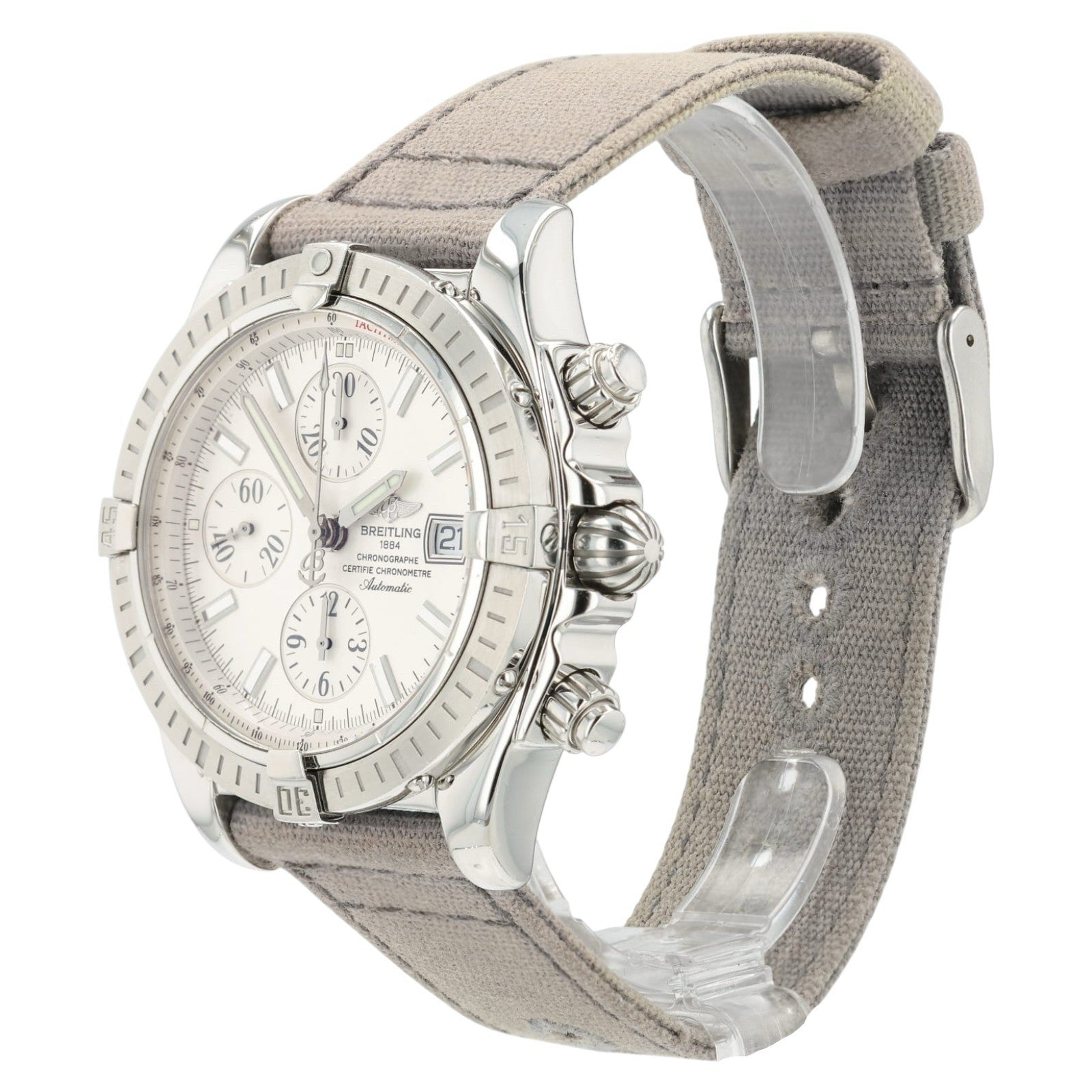 Breitling Chronomat Silver Dial Stainless Steel 44mm Automatic Mens Watch A13356