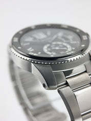 Cartier Calibre de Cartier Steel Black Dial 42mm Automatic Men's Watch W7100057