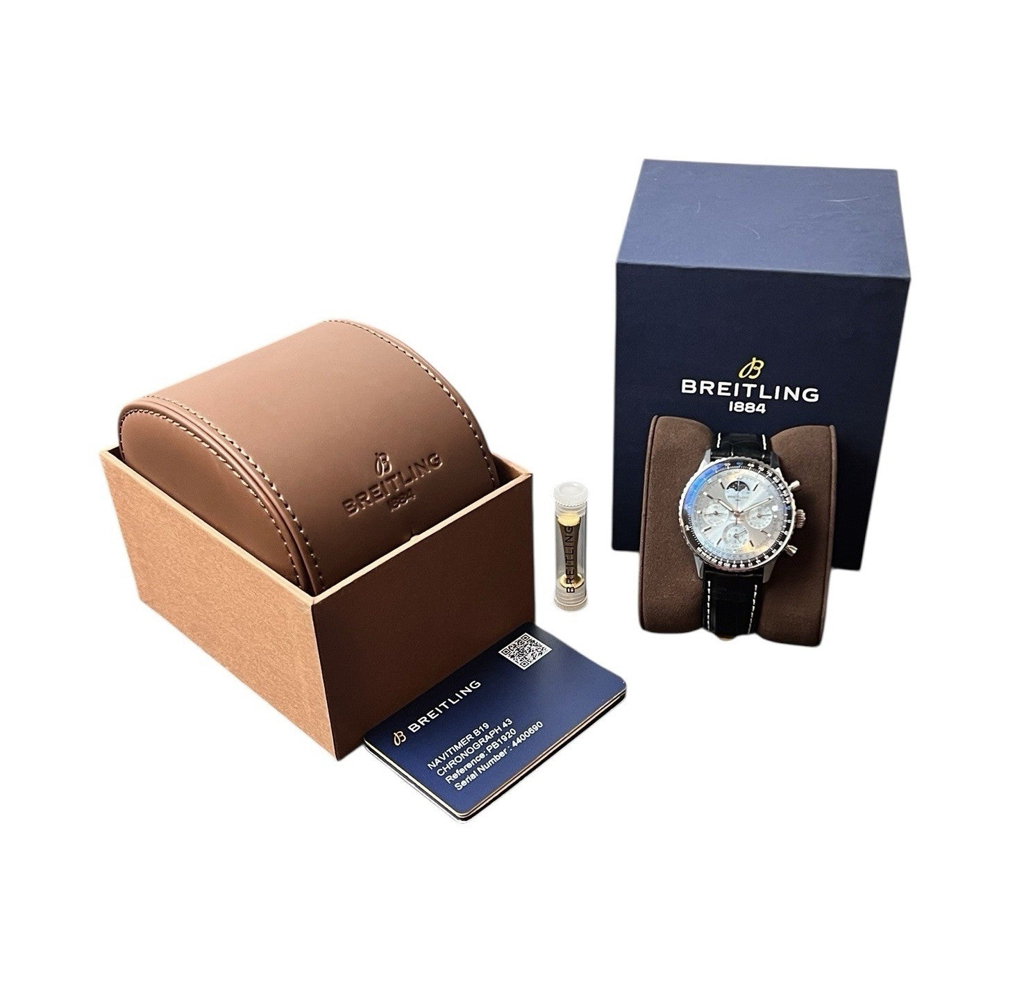 Breitling Navitimer B19 Ice Blue Dial Steel 43mm Automatic Men’s Watch PB1920