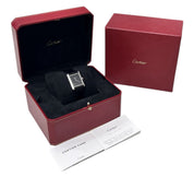 Cartier Tank Must Steel Black Dial 25mm Quartz Movement Unisex Watch WSTA0072