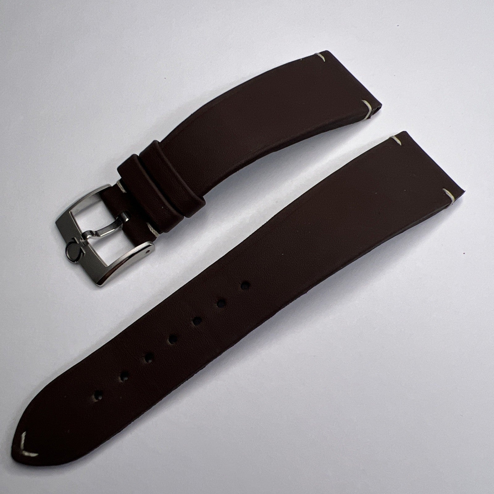 Authentic 21mm Blue Leather Patek Philippe Strap Band 16mm Steel Deployant Clasp