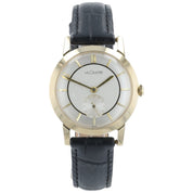 Jaeger-LeCoultre 14k Gold Silver Dial 35mm Manual Wind Movement Mens Watch