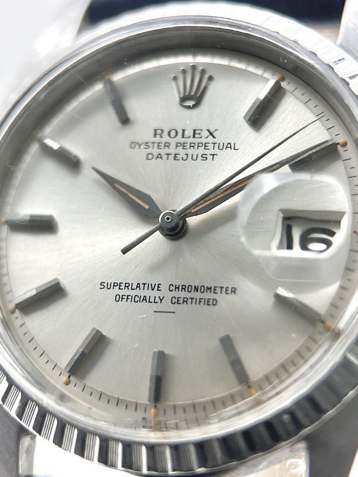 Underline Dial Rolex Datejust 36mm Steel Silver Automatic Mens Watch 1603