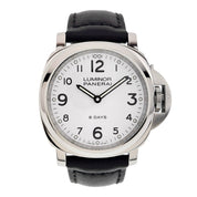 Panerai Luminor Base 8 Days Steel White Dial 44mm Manual Wind Men’s PAM00561