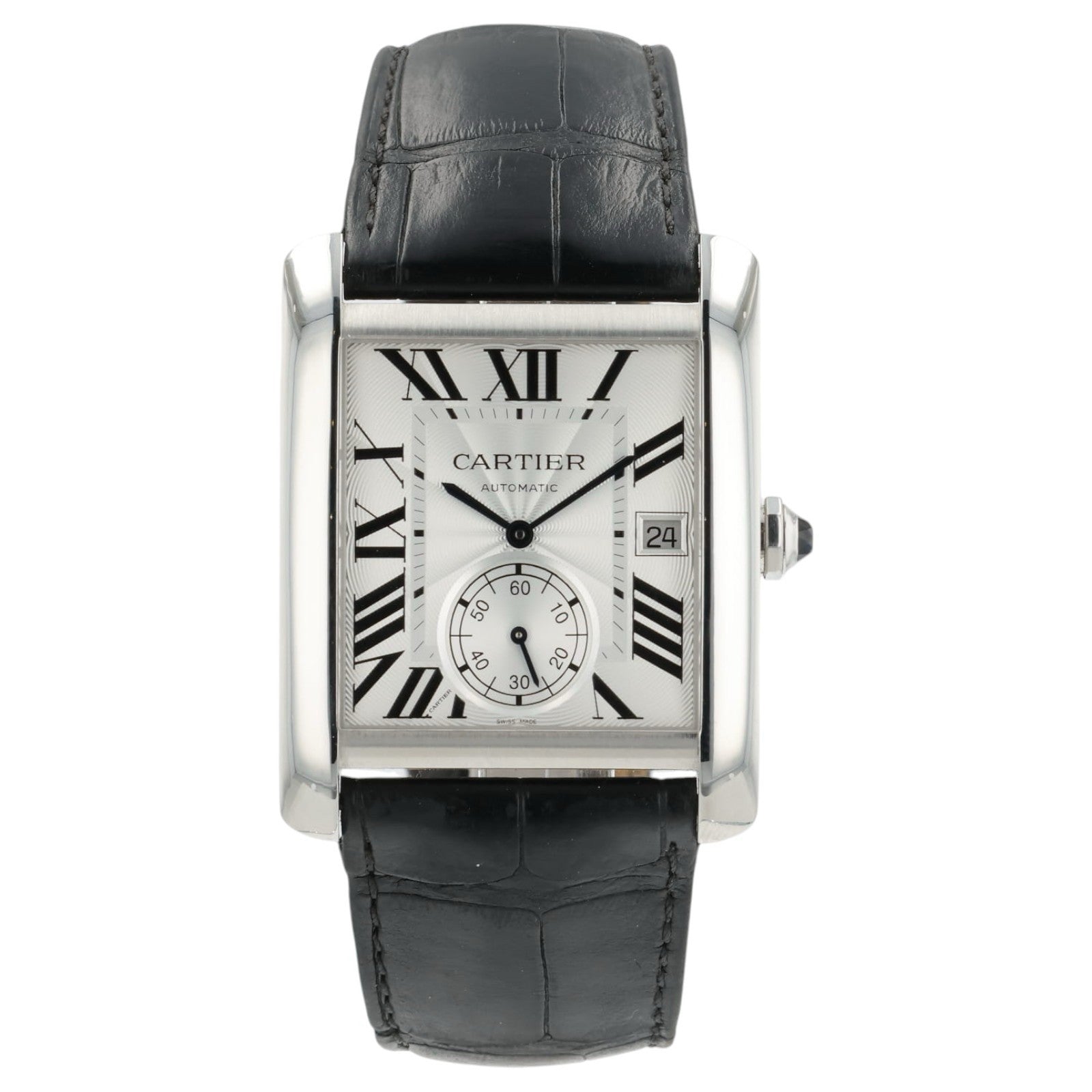 Cartier Tank MC Large Model 34mm Silver Dial Automatic Steel W5330003 3589