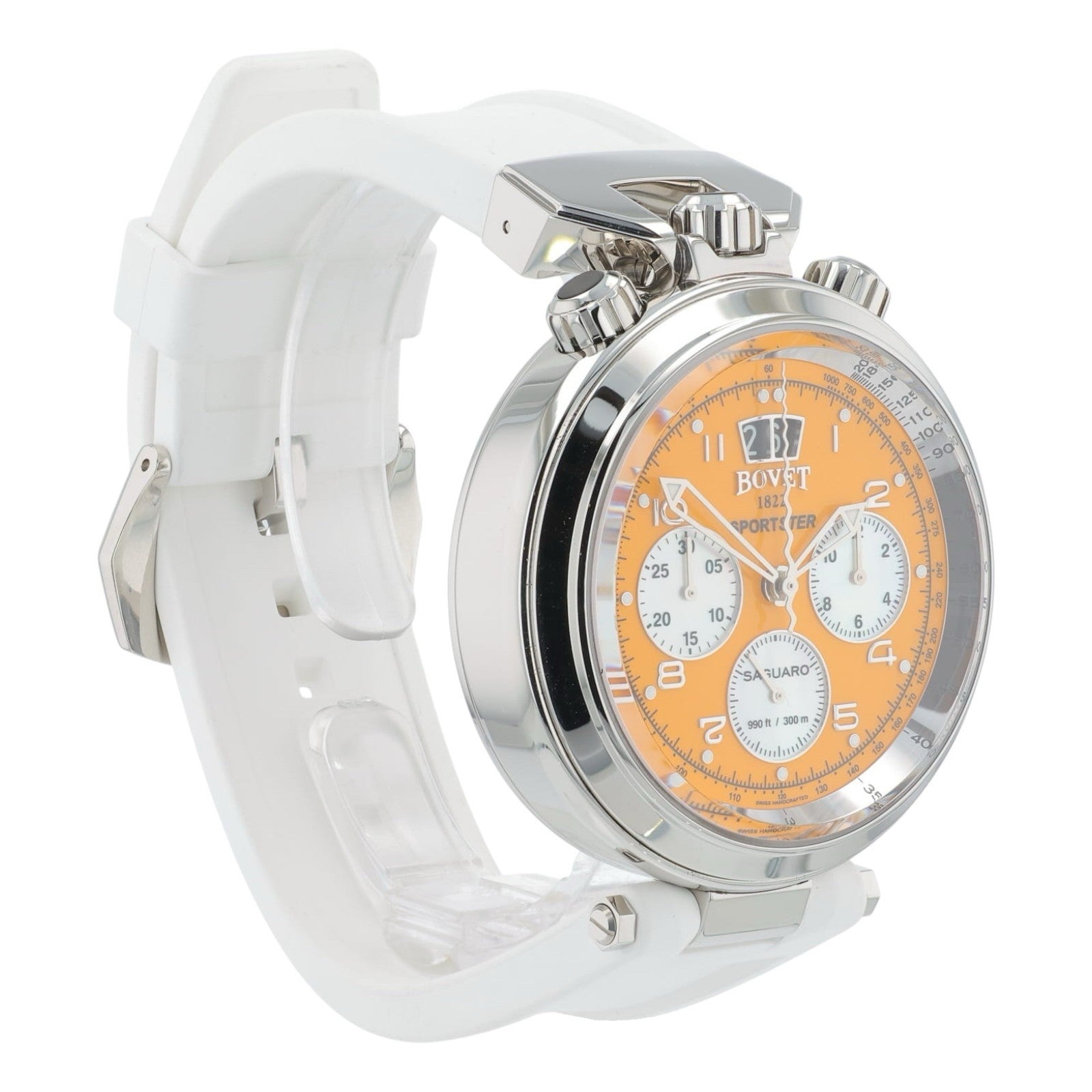 NEW 2025 Bovet Sportster Saguaro Steel Orange Dial 46mm Automatic Mens SP0475