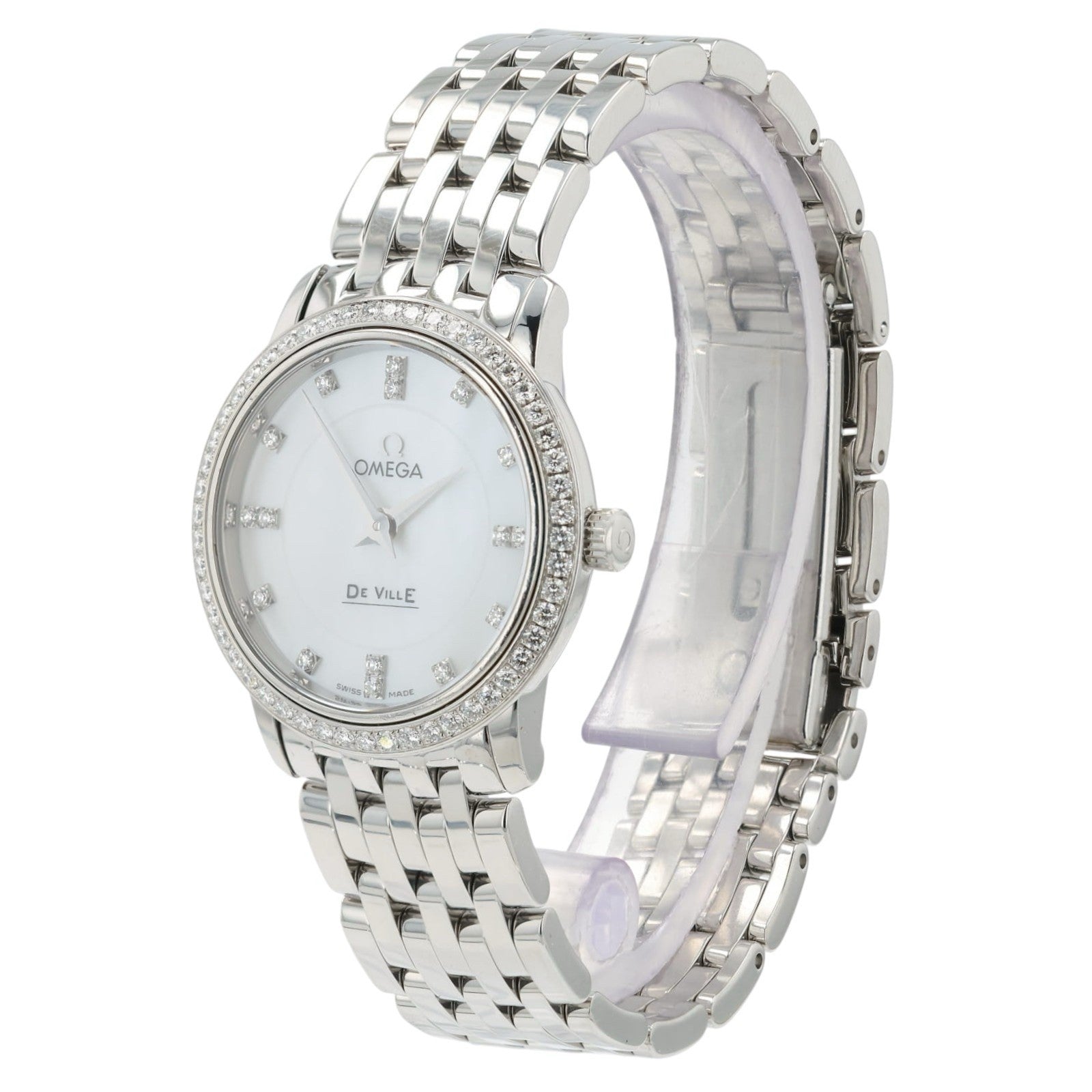 Omega De Ville MOP Dial Stainless Steel 22mm Quartz Women’s Watch 4575.75.00