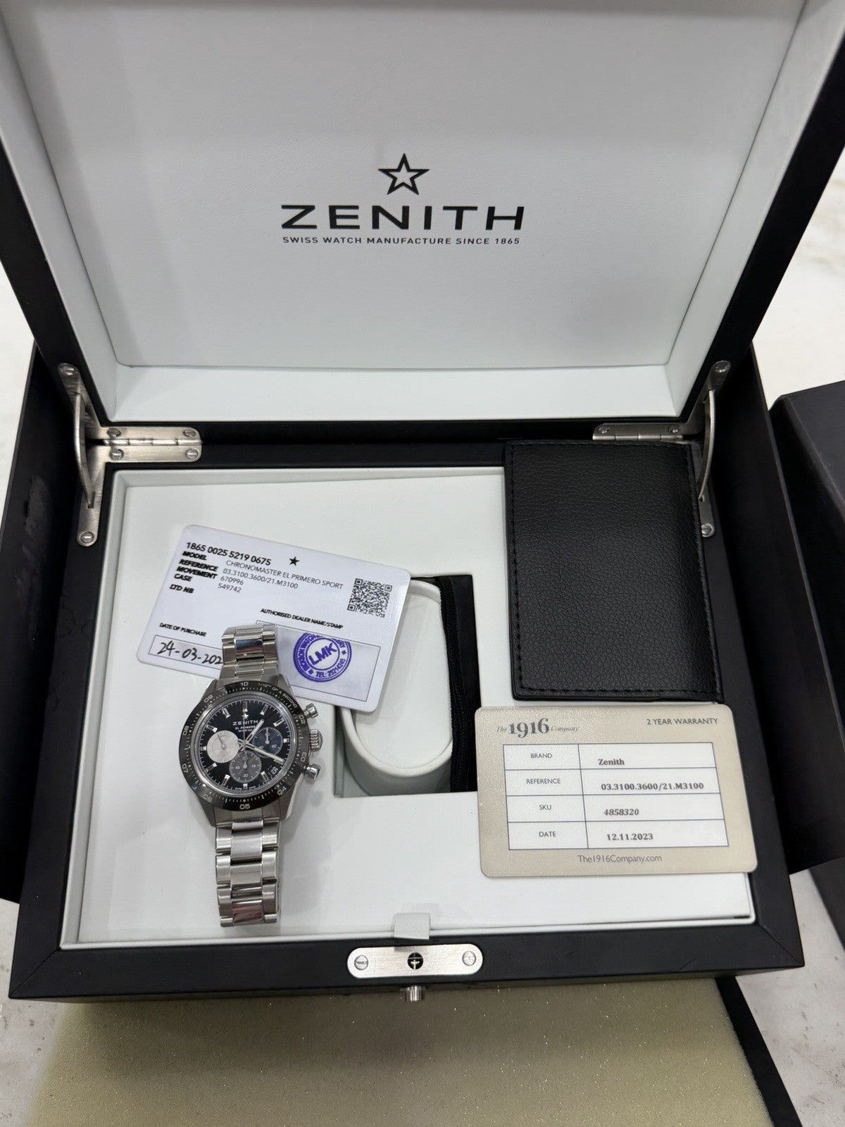 2021 Zenith Chronomaster Steel Black Dial 41mm Auto Men's Watch 03.3100.3600
