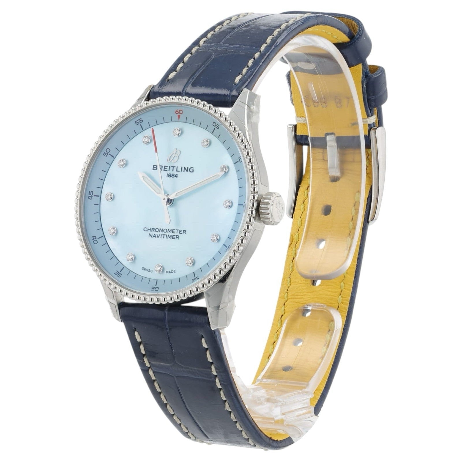 Breitling Navitimer Blue MOP Dial Steel 32mm Quartz Woman’s Watch A77320