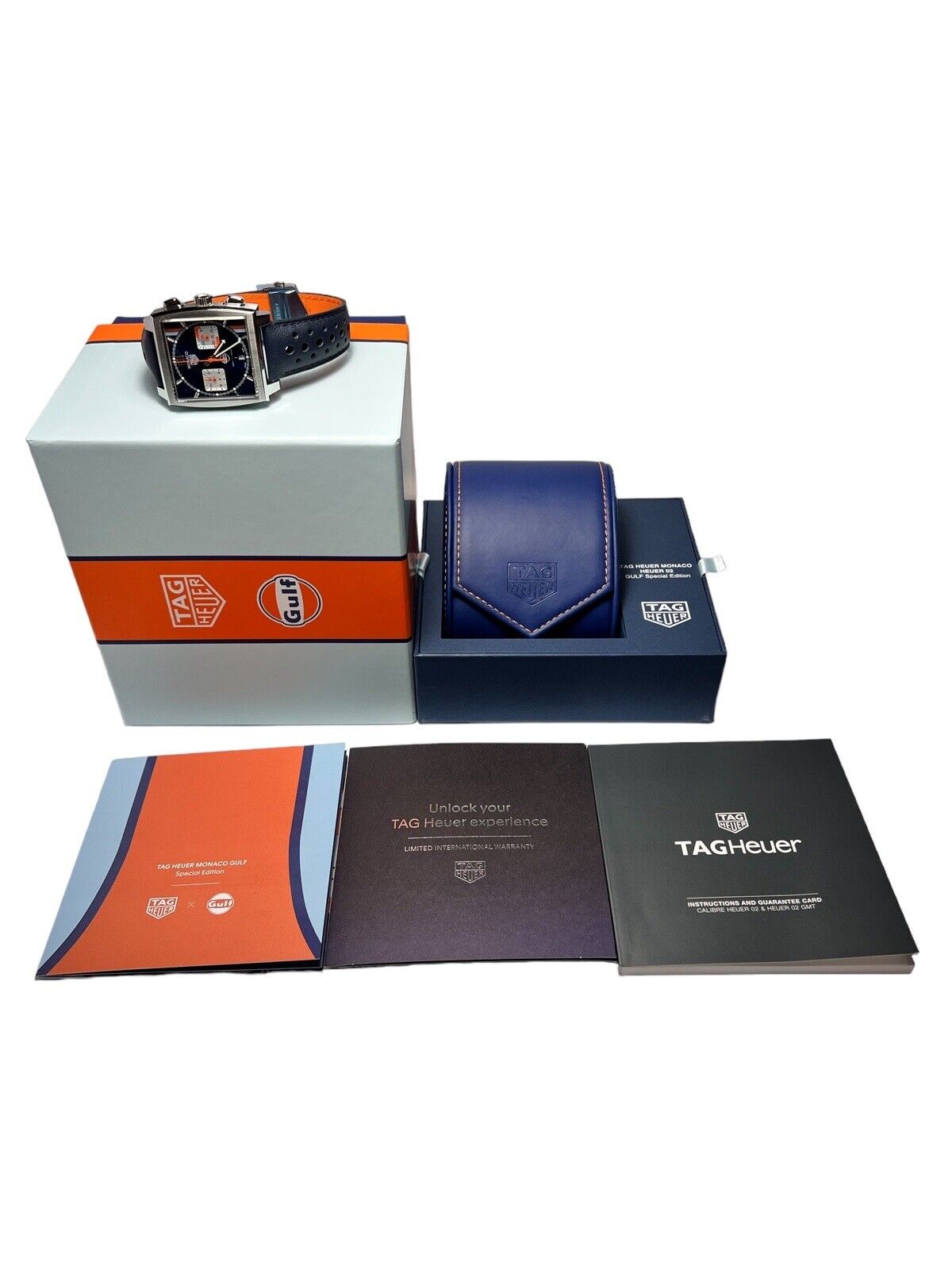 NEW Tag Heuer Monaco X Gulf 39mm Automatic Men's Sport Watch Ref - CBL2115 B&P