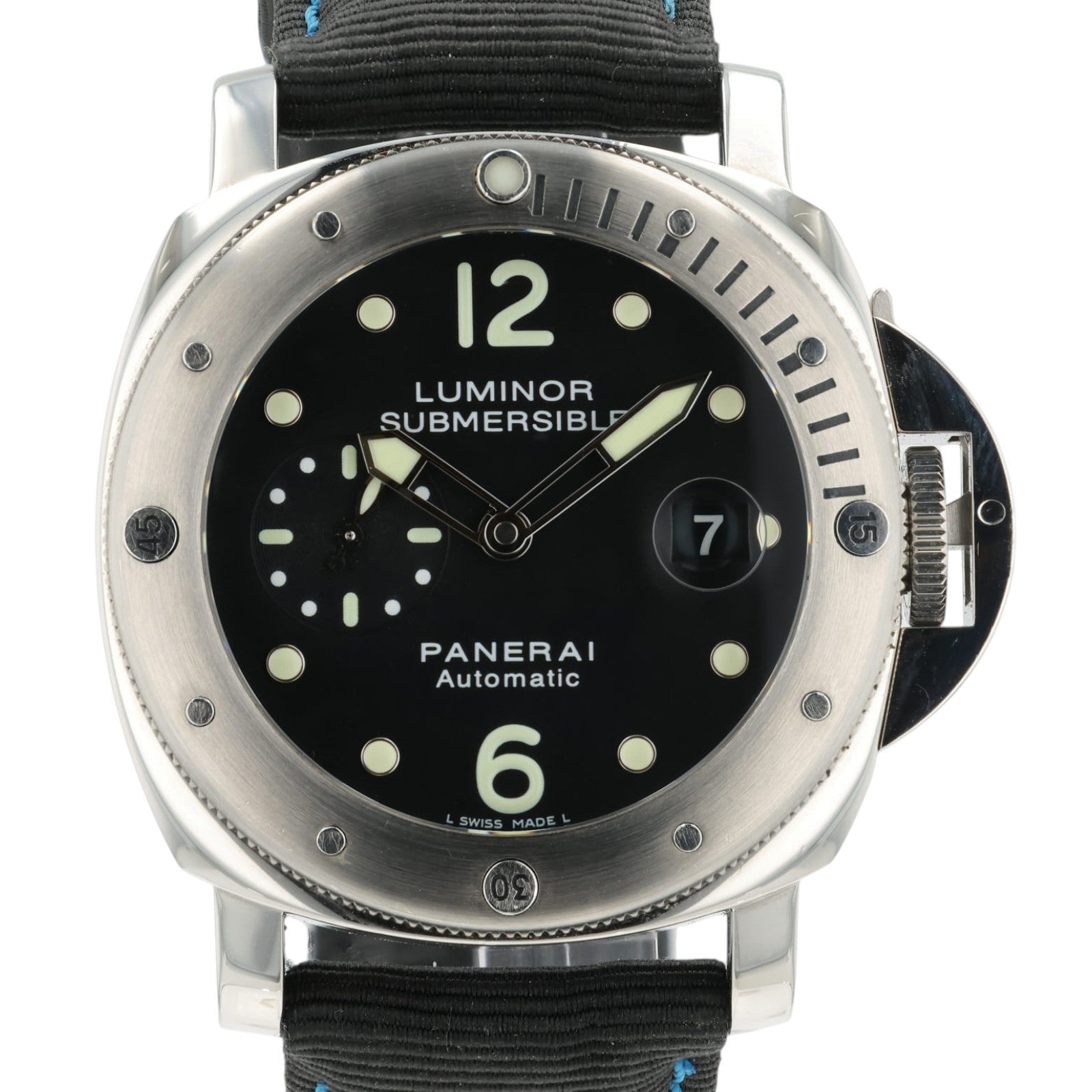 Panerai Luminor Submersible Black Dial Steel 44mm Automatic Mens Watch PAM00024