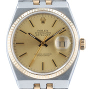 Rolex Oysterquartz Steel & Gold Champagne Dial 36mm Quartz Movement Mens 17013