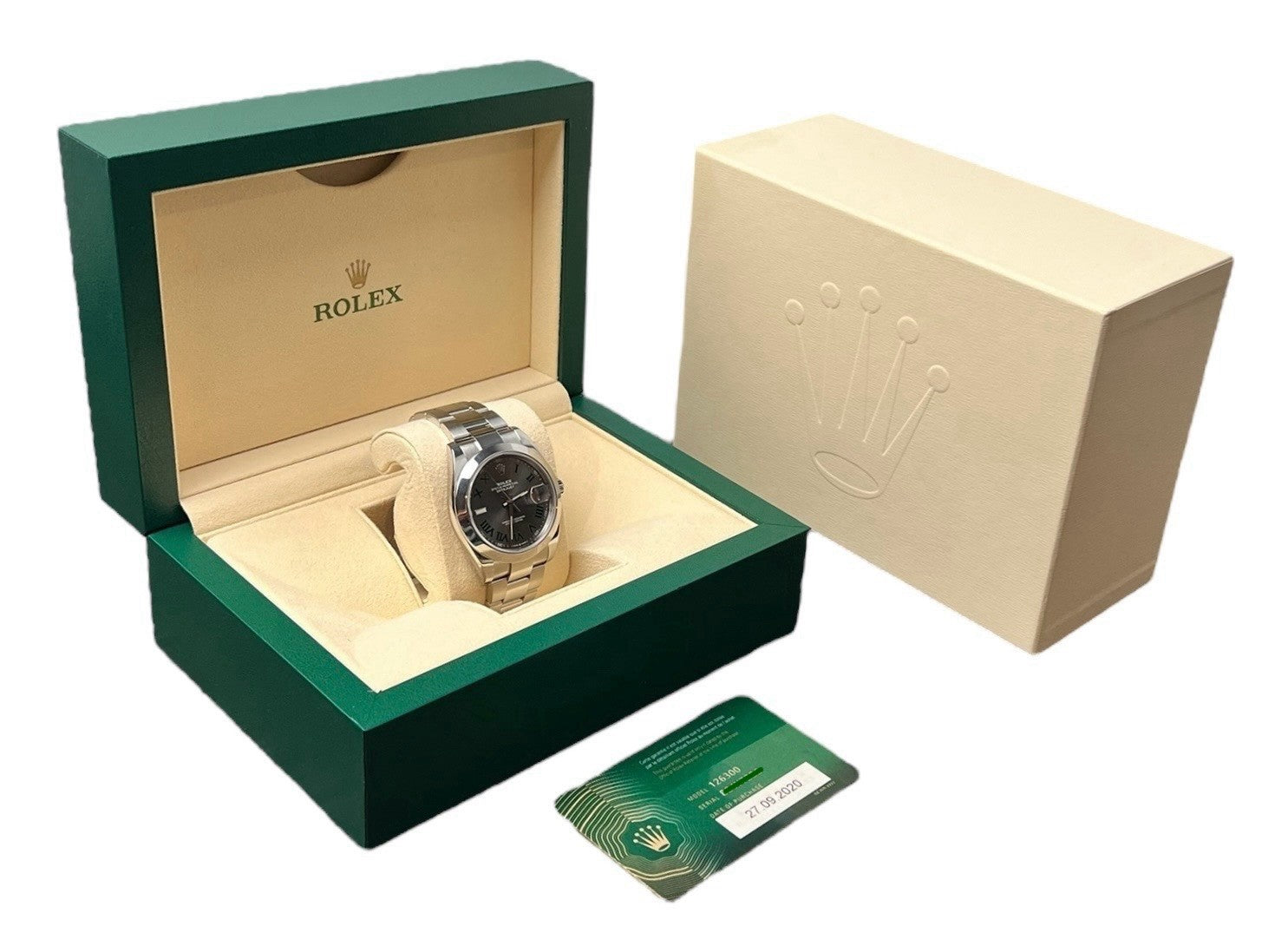 Rolex Datejust 41 Wimbledon Steel Grey Dial 41mm Automatic Mens Watch 126300