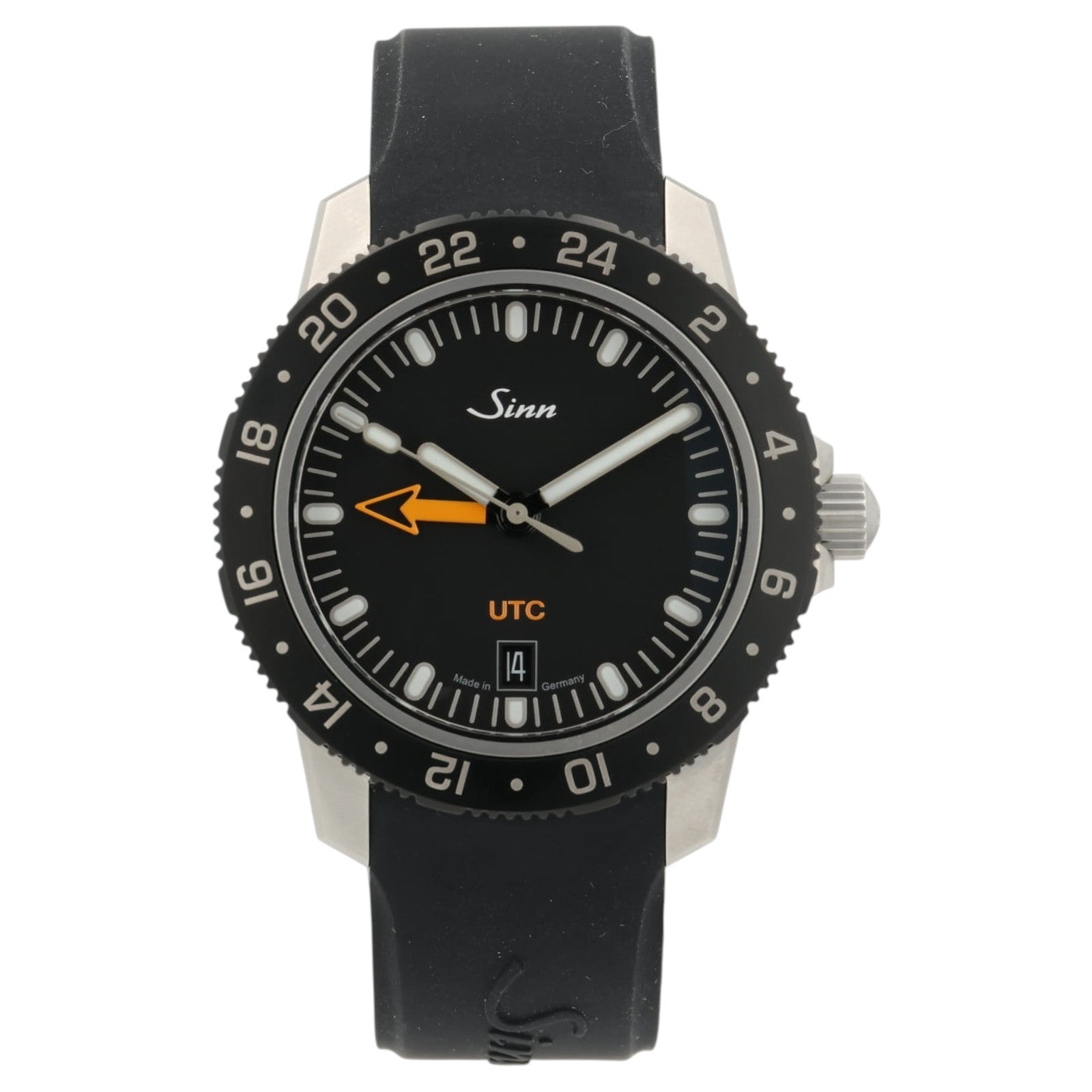 Sinn St Sa UTC Black Dial Stainless Steel 41mm Automatic Mens Watch 105