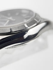 Rolex Oyster Stainless Steel Black Dial 24mm Automatic Women’s Watch 67180