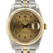 Tudor Prince Oyster Day-Date Champagne Dial Gold & Steel 36mm Automatic 76213