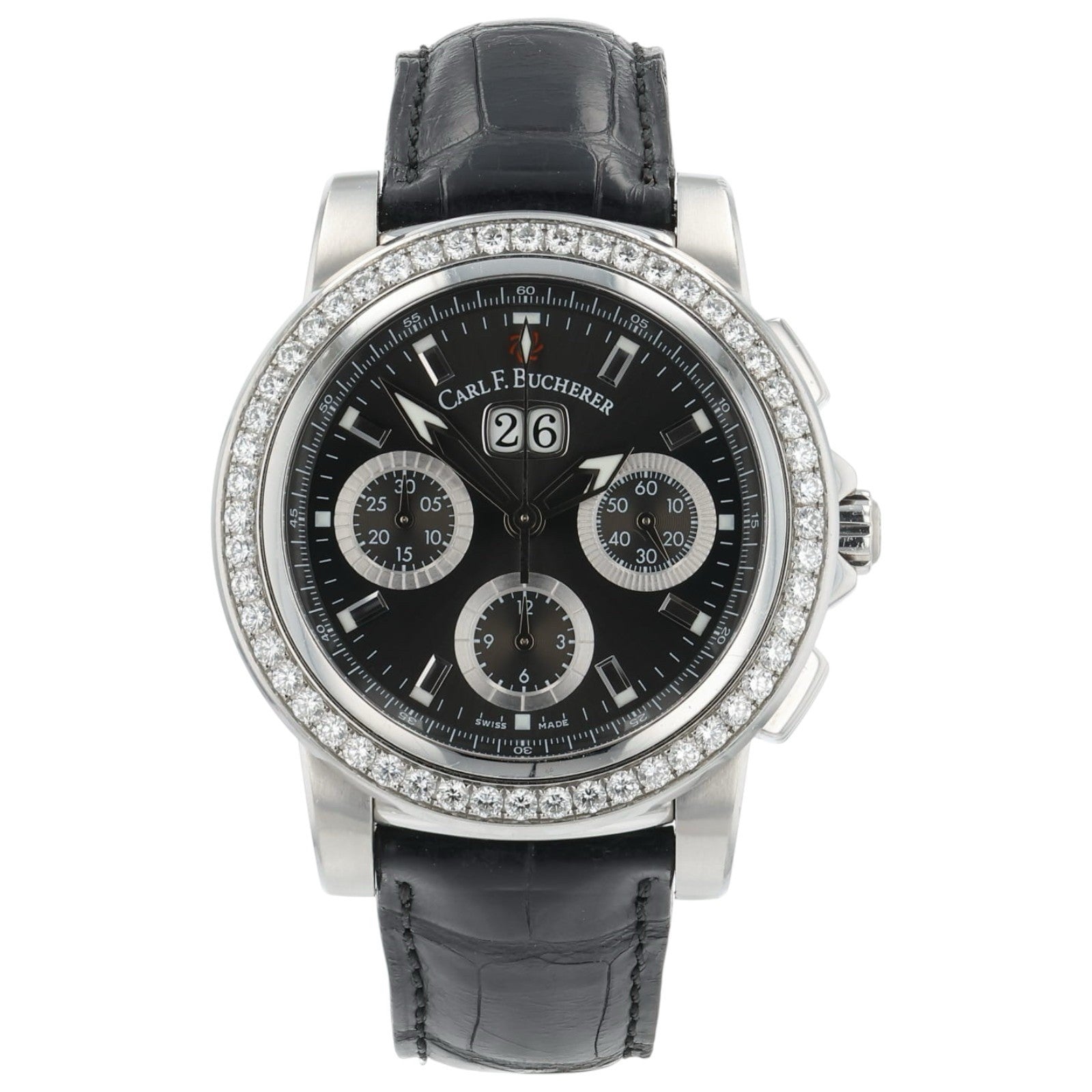 Carl F Bucherer Patravi Stainless Steel Black Dial 40mm Automatic Mens 10611.08