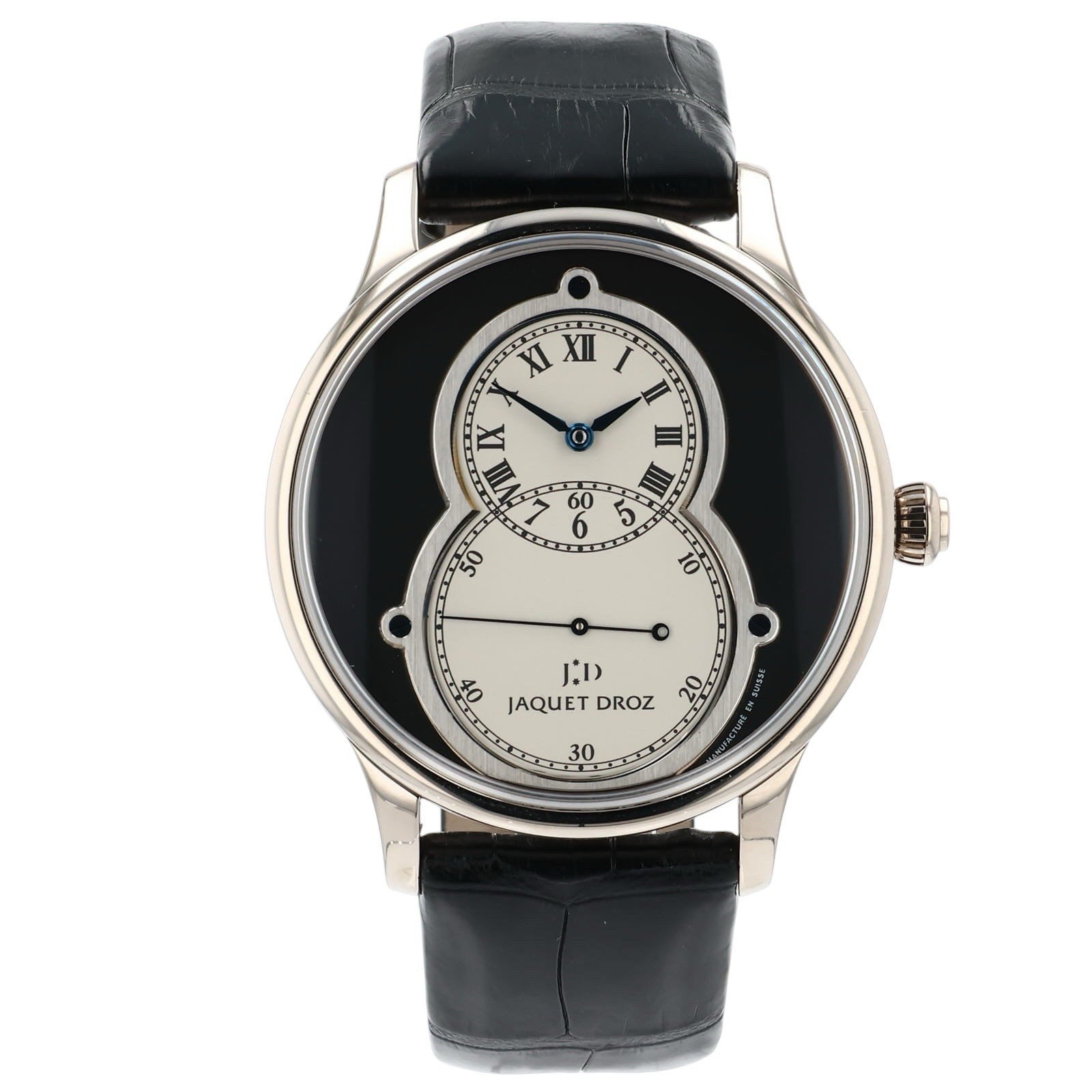 Jaquet-Droz Grande Seconde 18k White Gold 43mm Black/White Dial Mens J003034203