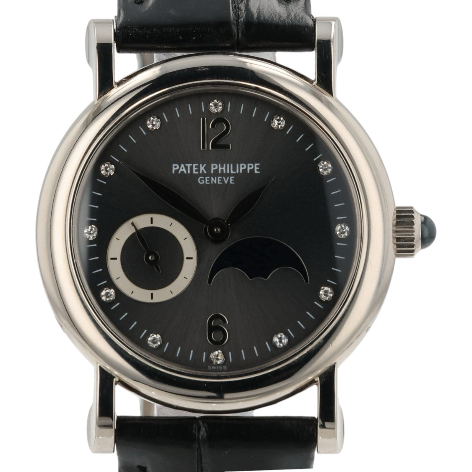 Patek Philippe Ladies Calatrava Grey Dial 18k White Gold 29mm Manual Wind 4857G
