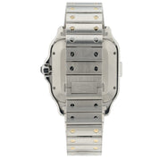 Cartier Santos Chronograph Silver Dial Gold & Steel 43mm Automatic Mens W2SA0008