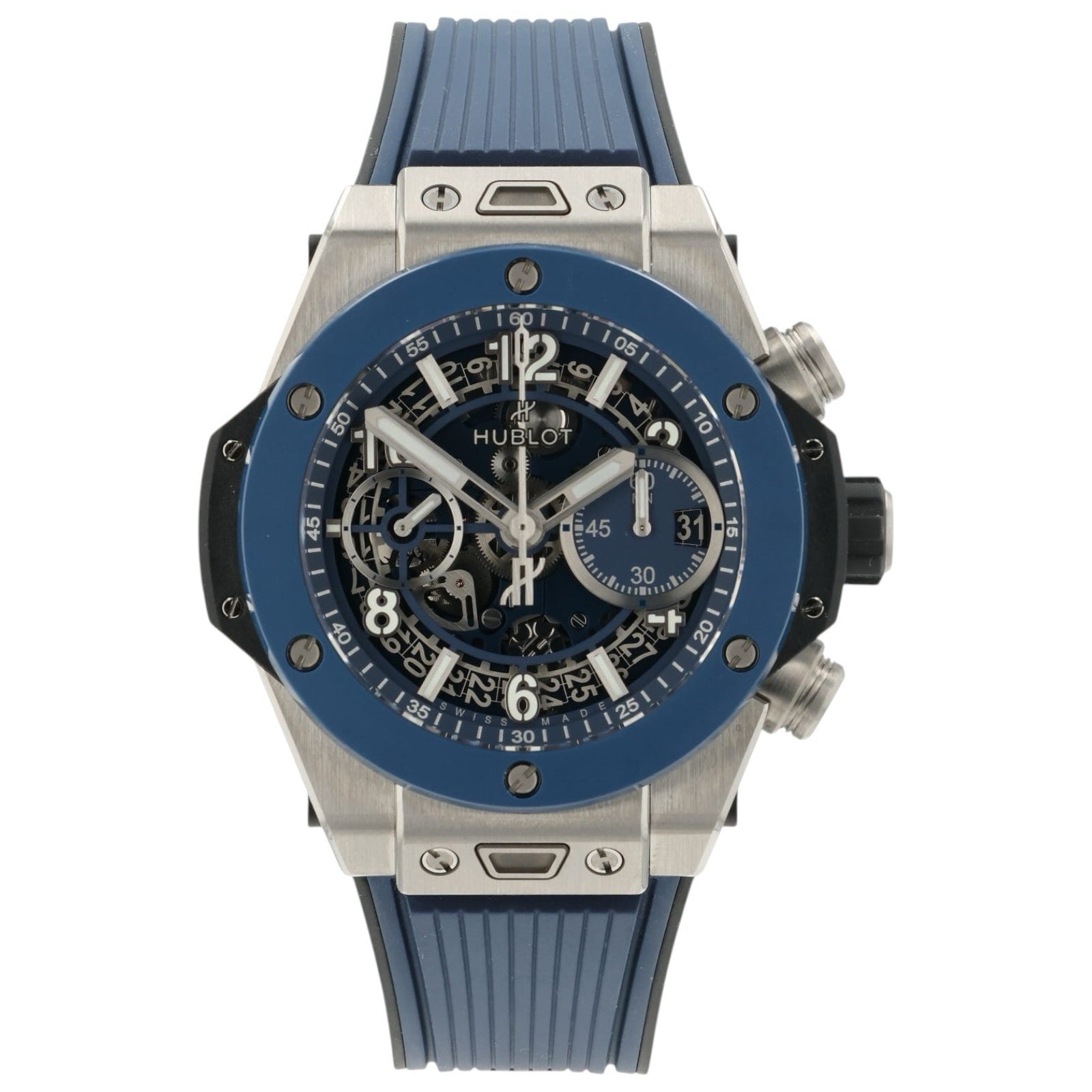 Hublot Big Bang Unico Blue Dial Titanium 42mm Automatic Mens 441.NL.5171.RX