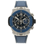 Hublot Big Bang Unico Blue Dial Titanium 42mm Automatic Mens 441.NL.5171.RX