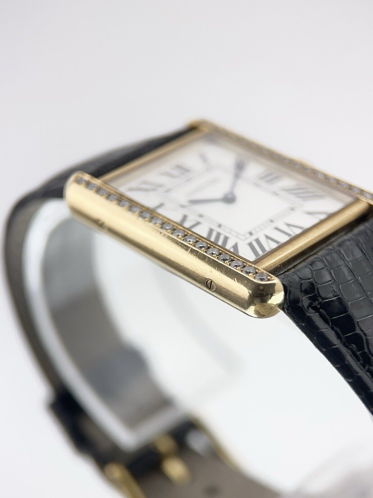 Cartier Tank Solo Stainless Steel 18k Yellow Gold Silver Dial 31mm Quartz 3167