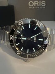 New Oris Aquis Date Automatic Blue Men's Watch 01 733 7766 4135 w/ Box & Papers