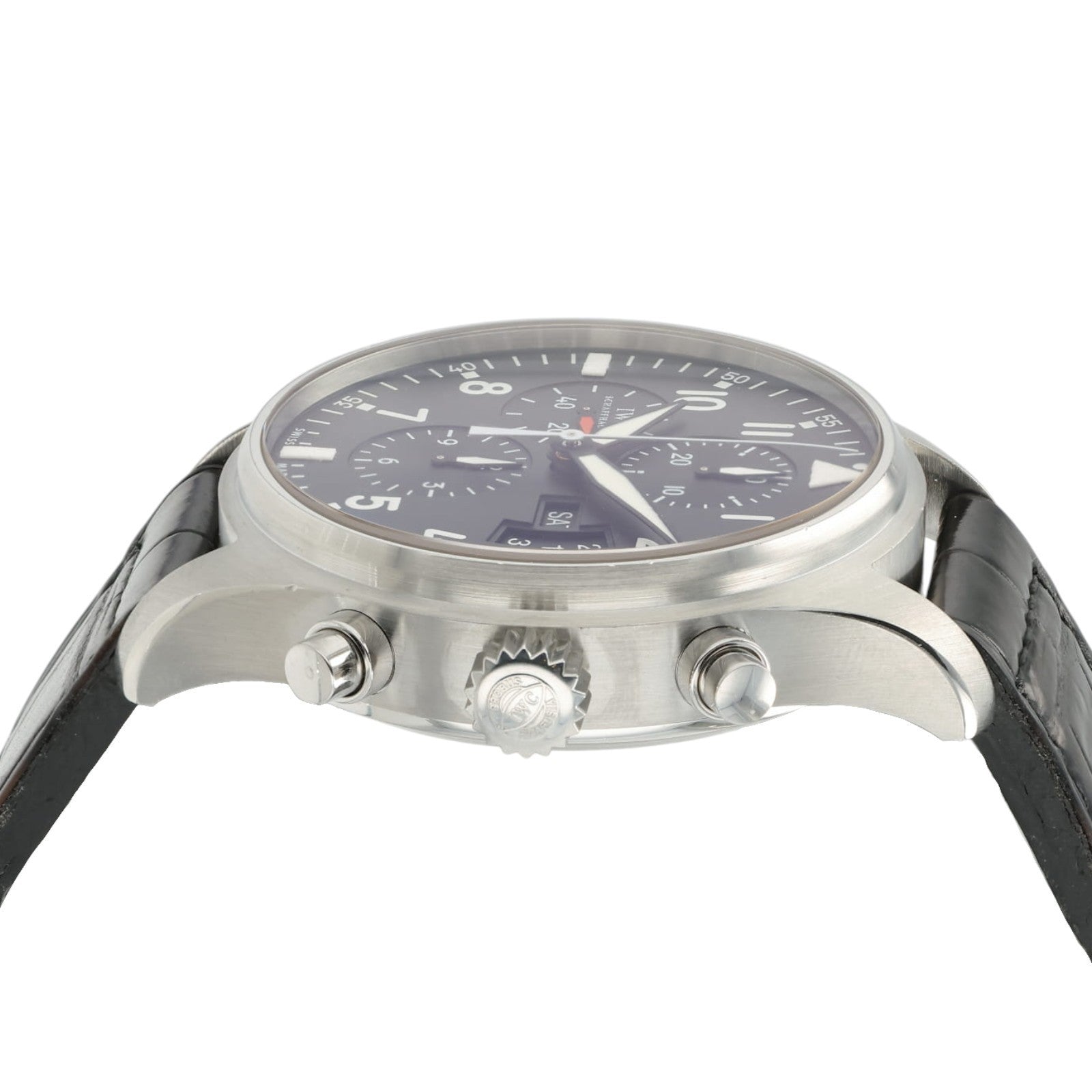 IWC Pilot's Chronograph Black Dial Stainless Steel 43mm Automatic Mens IW377701