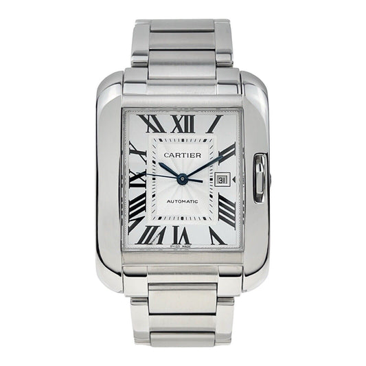 Cartier Tank Anglaise Stainless Steel 30mm Automatic Unisex Watch 3511