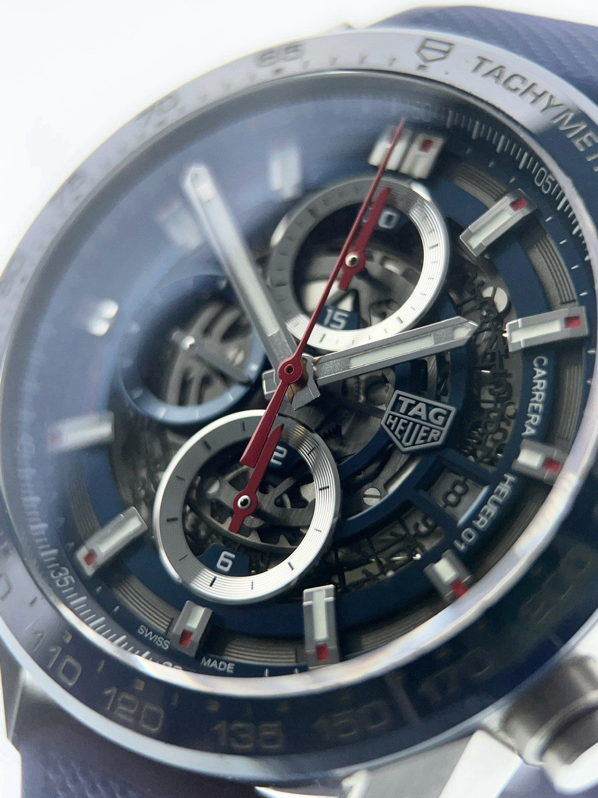 Tag Heuer Carrera Stainless Steel Skeleton Dial 43mm Automatic Mens CAR201T