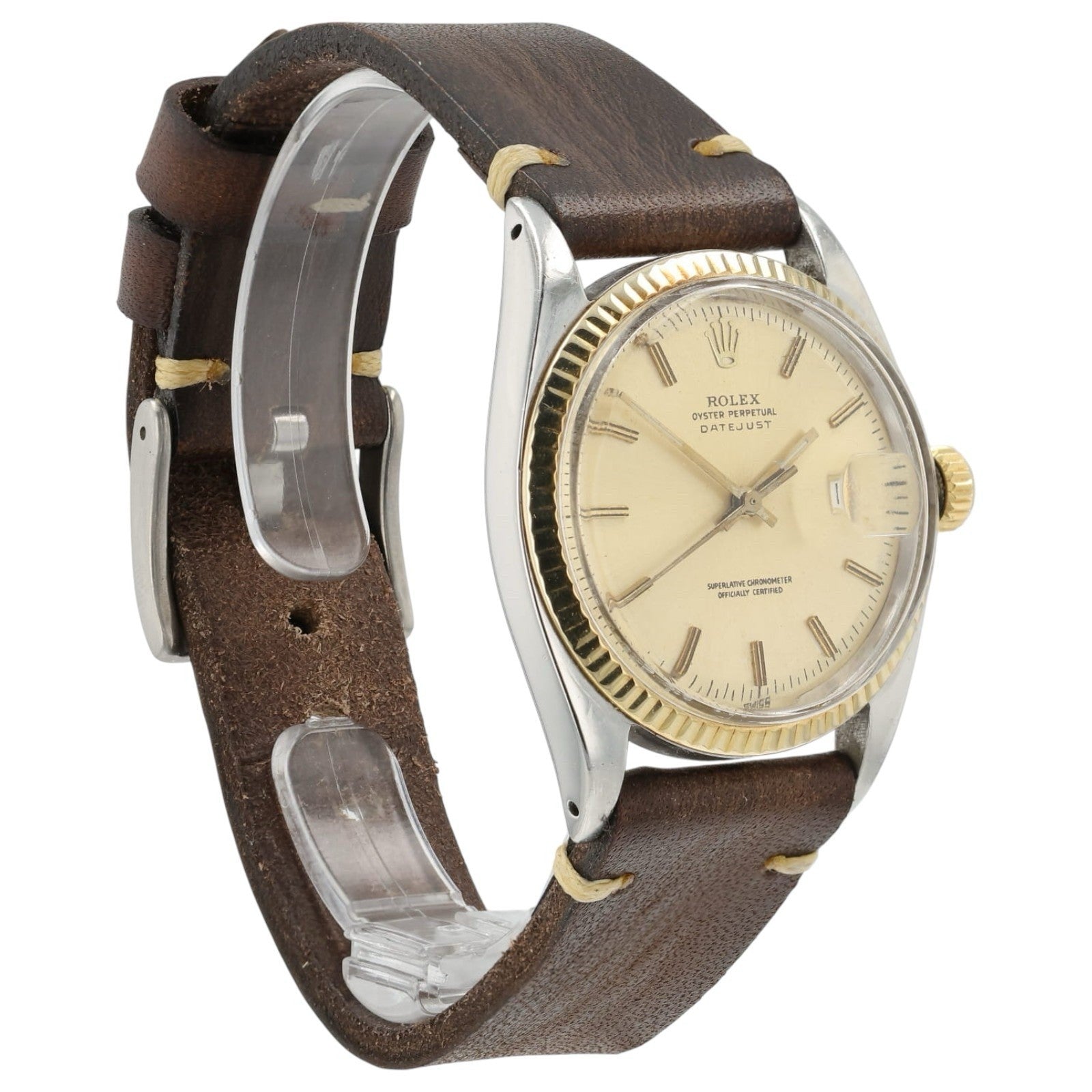 Rolex Datejust Champagne Dial Stainless Steel 36mm Automatic Men’s Watch 1601