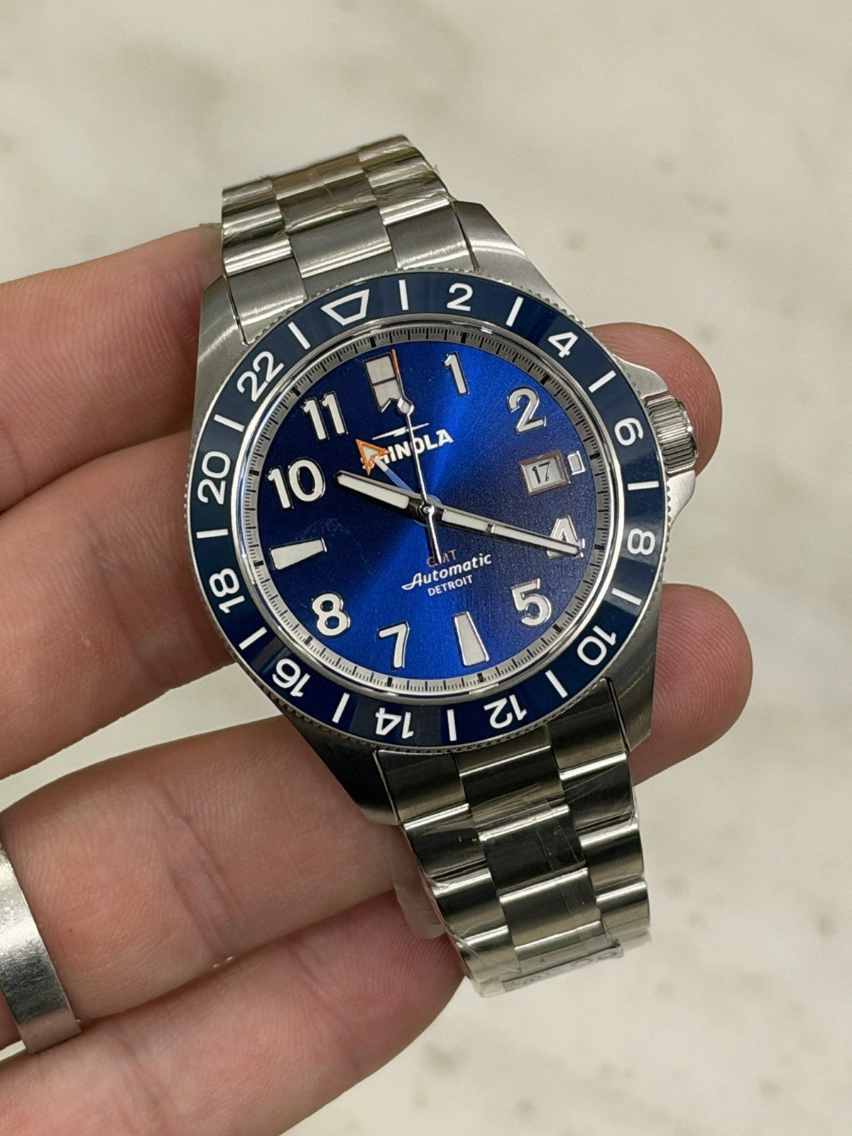 NEW 2026 Shinola Monster GMT Automatic 40mm Blue Dial Steel Watch S0120247286