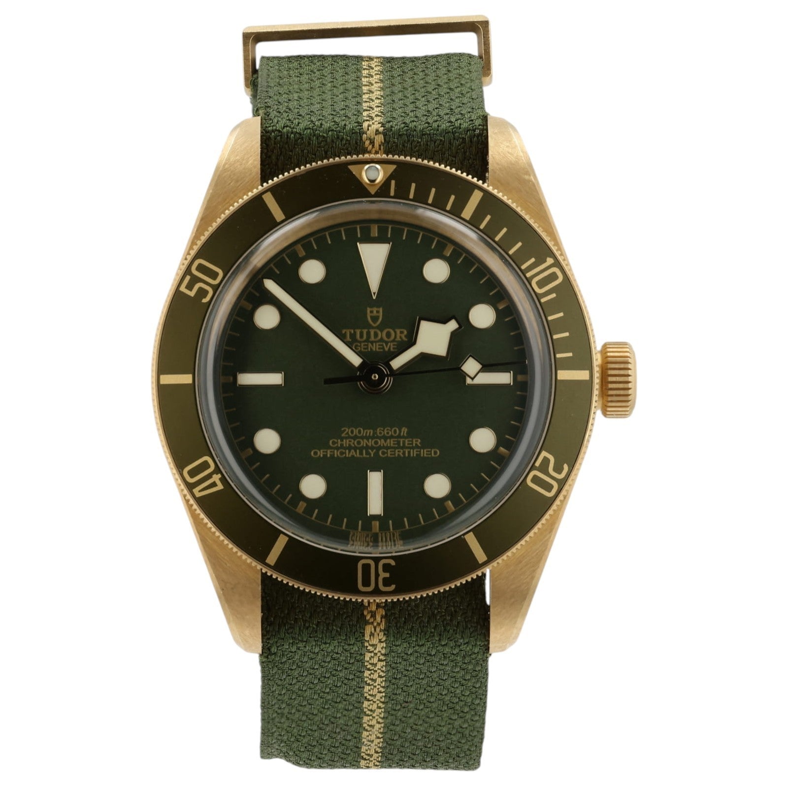 Tudor Black Bay 58 Green Dial 18k Yellow Gold 39mm Automatic Mens Watch 79018V