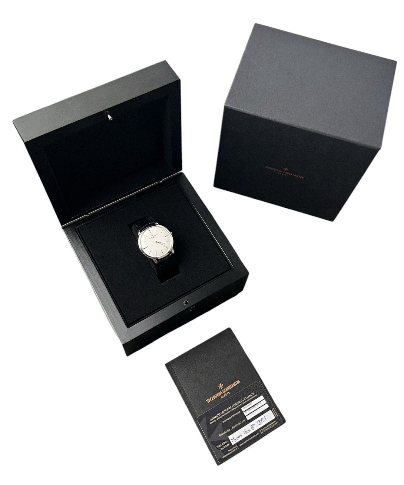 Vacheron Constantin Patrimony White Dial 18k White Gold 40mm Manual Wind 81180