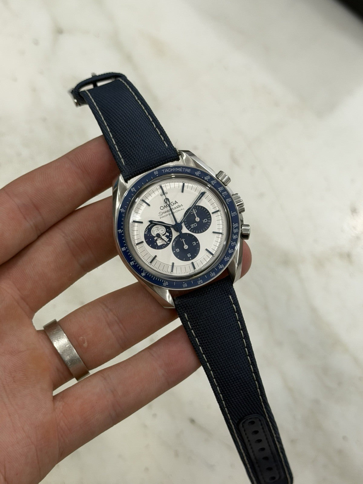 Omega Speedmaster Snoopy Steel Blue 42mm Manual Men's Watch 310.32.42.50.02.001