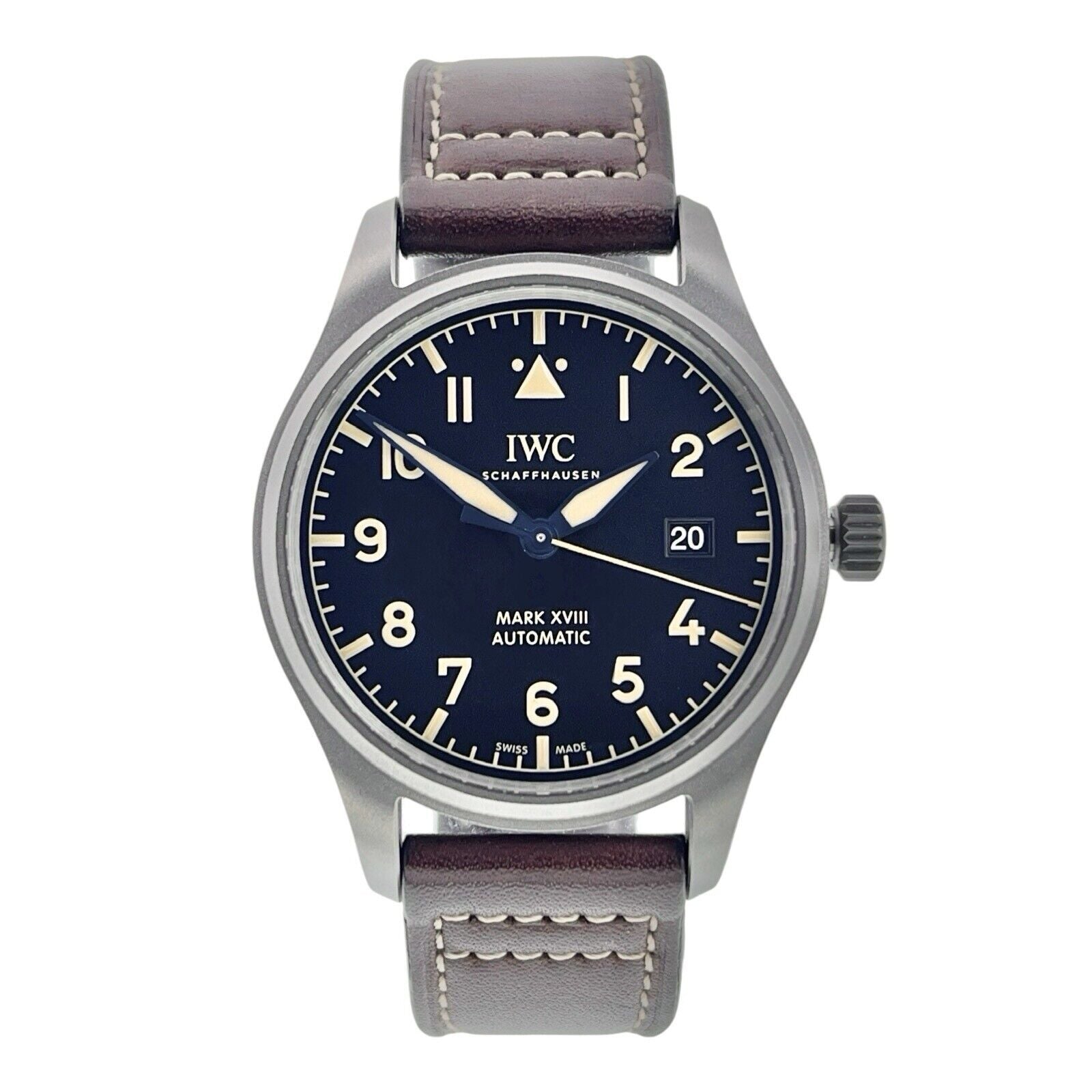 IWC Pilot Mark Titanium Black Dial 40mm Automatic Movement Mens Watch IWC327006