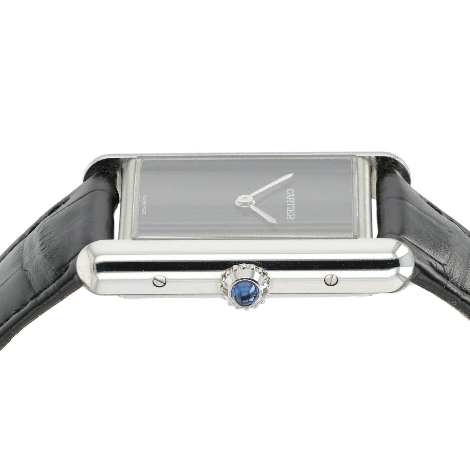 2023 Cartier Tank Must Black Dial Steel 25mm Quartz Unisex Watch WSTA0072