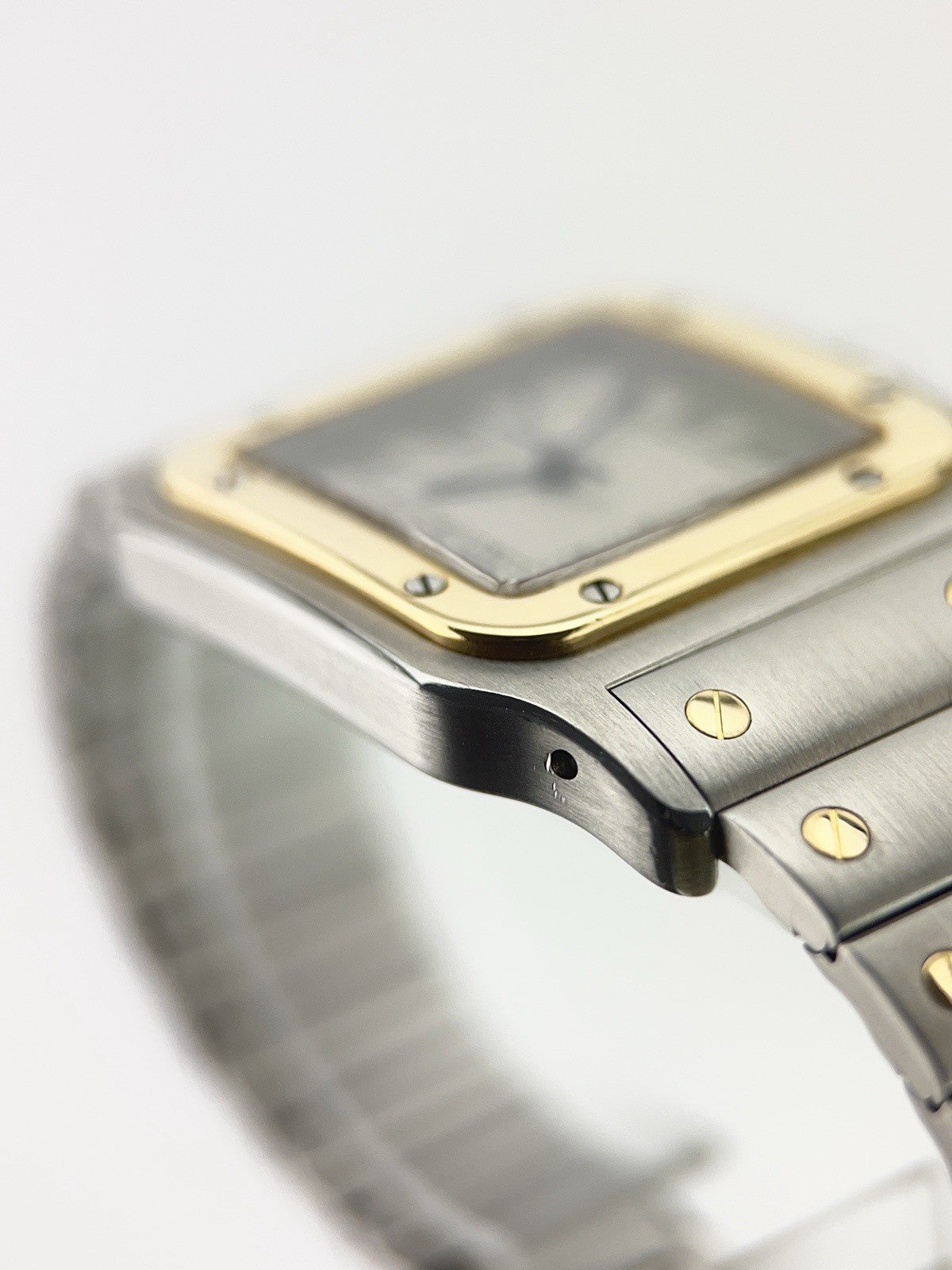 Cartier Santos Galbee Gold & Steel Off White Dial Quartz Unisex Watch 187901