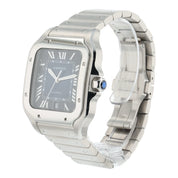 Cartier Santos de Cartier Steel Blue Dial 39.8mm Automatic Mens Watch WSSA0030
