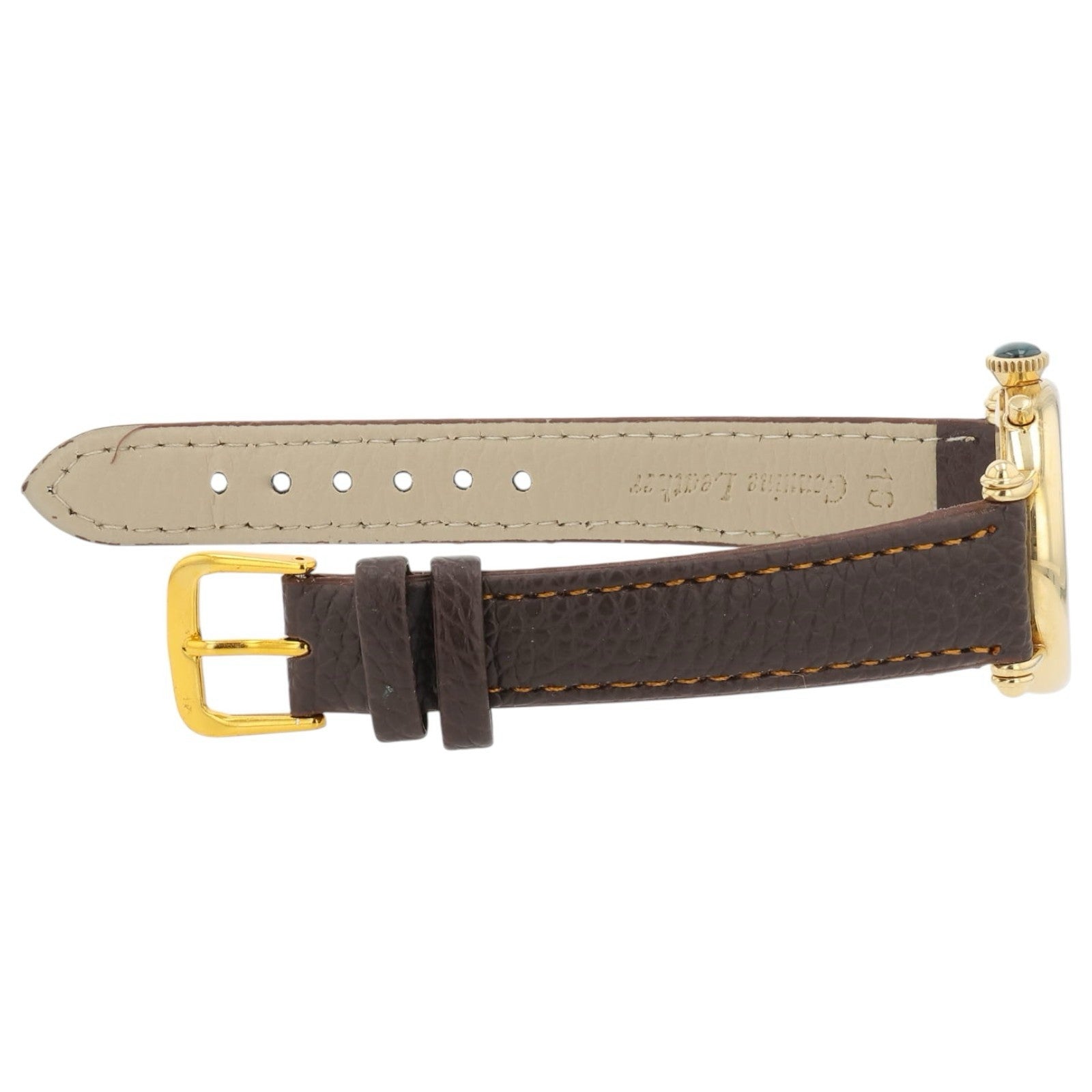 Cartier Diablo 18k Yellow Gold White Dial 32mm Quartz Movement Womens Watch 1400